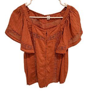 Old Navy Rust Colored Baby Doll Top Size XS